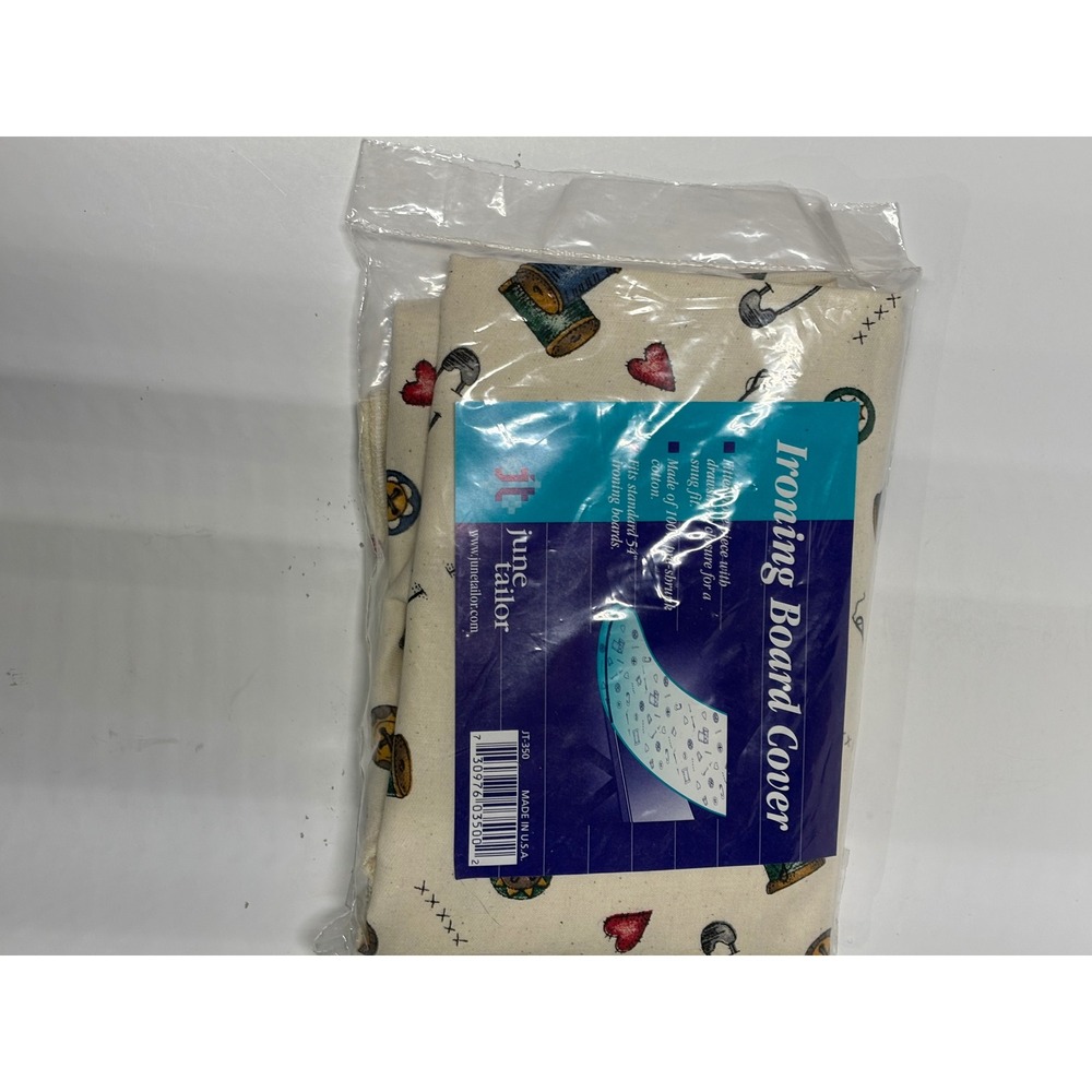 June Tailor JT-350 Ironing Board Cover 100% Cotton Sewing Print 54 Inch USA Made